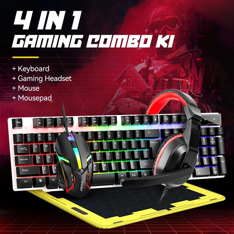 Gaming Keyboard Mouse And Headset Combo - NEW USB Keyboard And Mouse Gaming