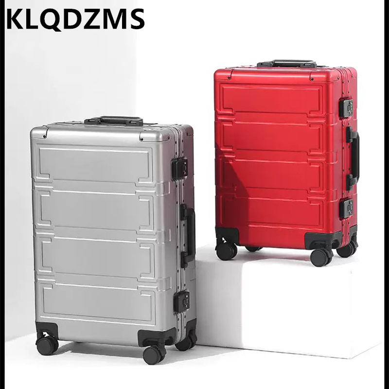Aluminum Case 65 - KLQDZMS Men's Luggage Bag All Aluminum