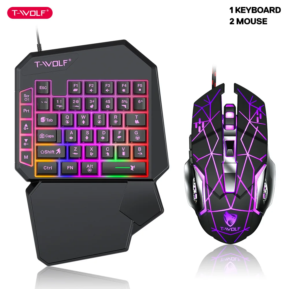 T-WOLF TF900 One Handed Keyboa - огляд і ціна Gaming Keyboard Hand