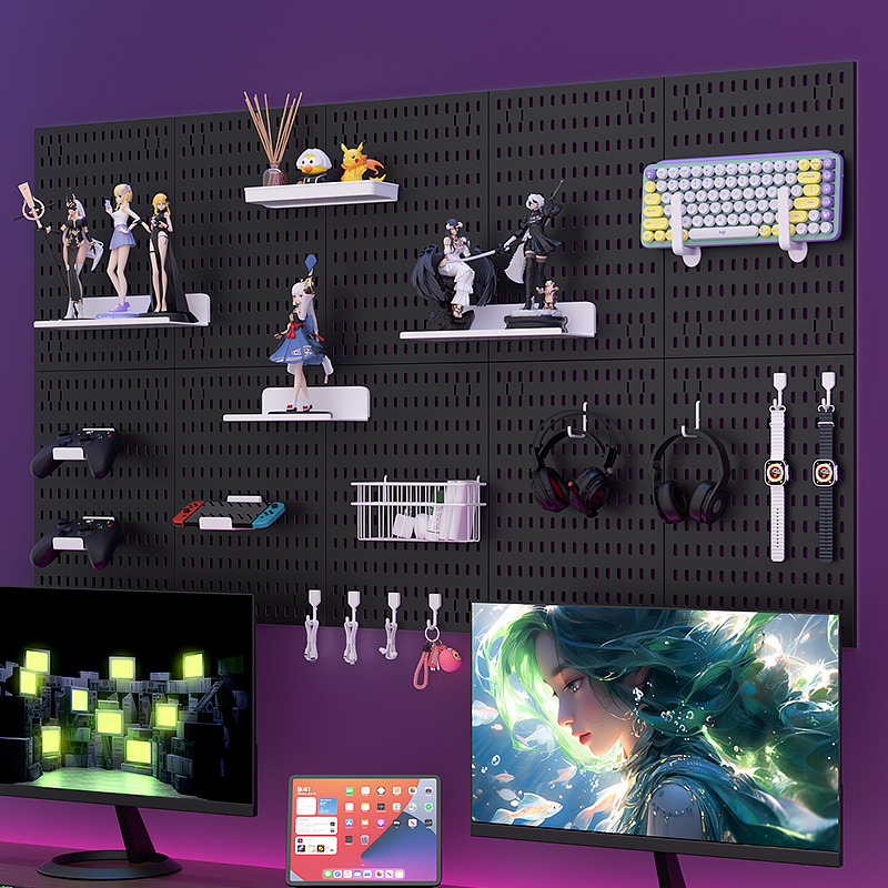 Adhesive Pegboard Shelf for Ga - огляд і ціна Gaming Keyboard Mouse
