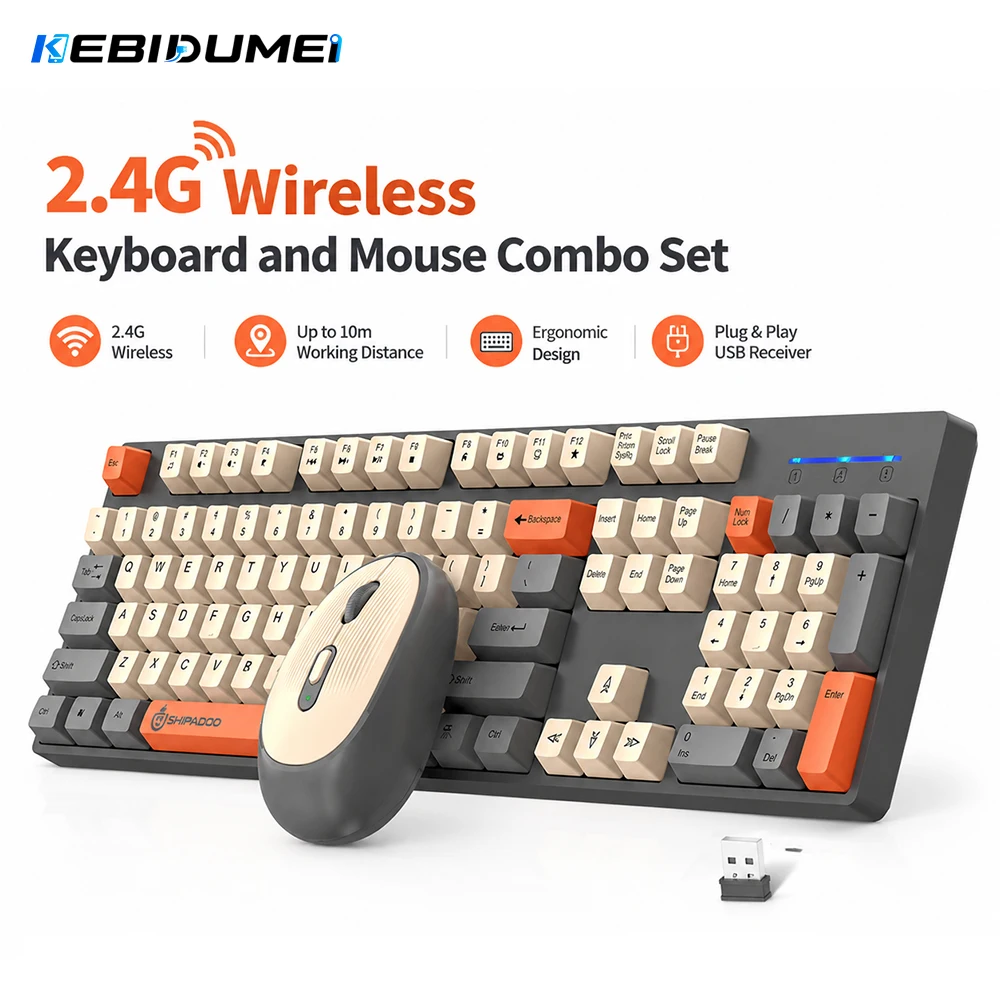 KEBIDUMEI 2.4G Wireless Keyboa - огляд і ціна Gaming Keyboard Mouse And Headset Combo