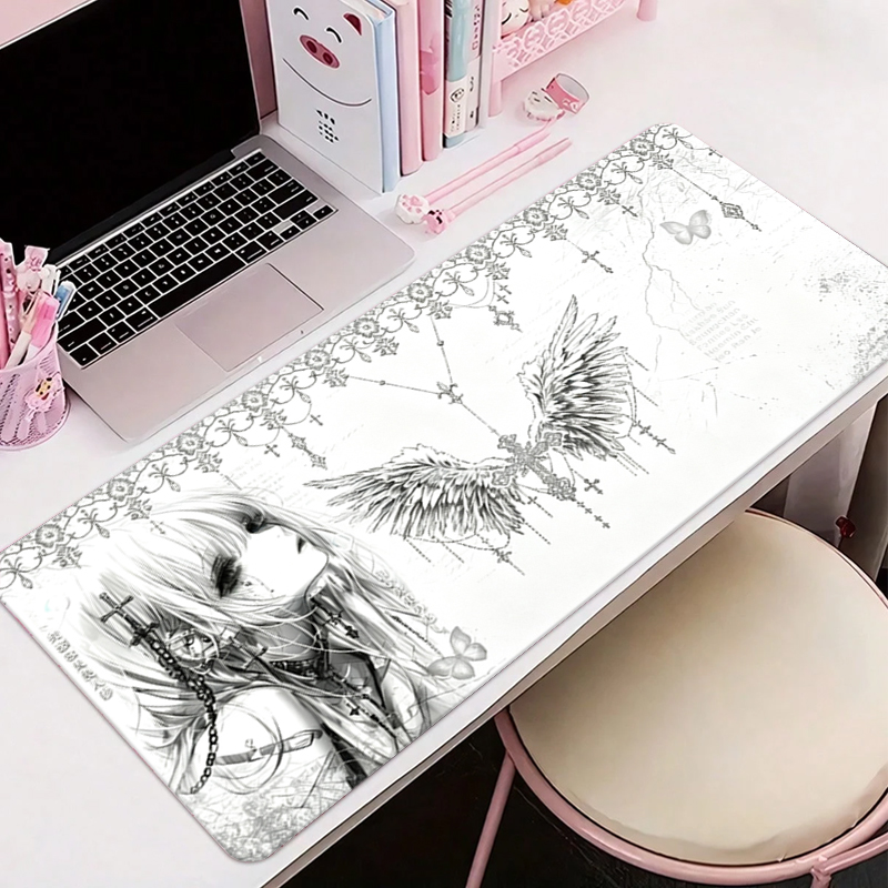 Leather Mousepad Black White A - огляд і ціна Gaming Keyboard Mouse