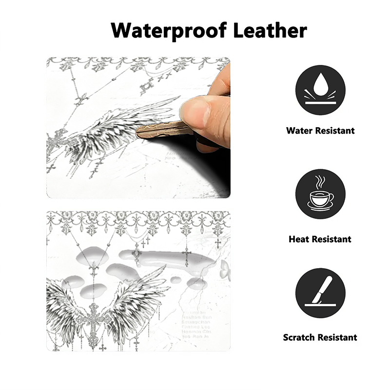 Leather Mousepad Black White A - огляд і ціна Gaming Keyboard Mouse